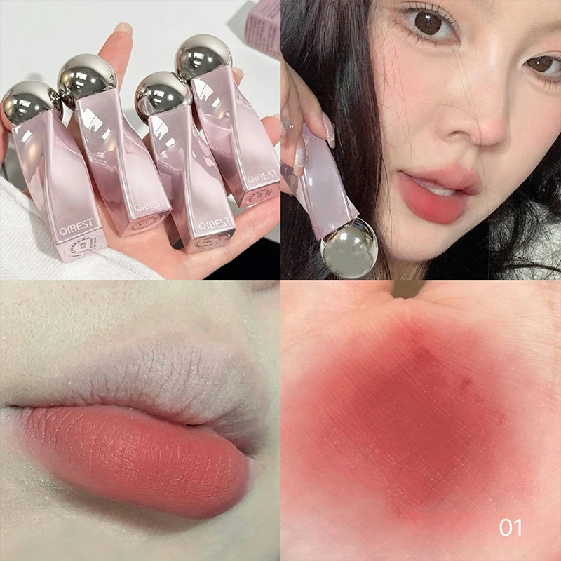Matte Velvet Lip Tint Long Lasting - QIBEST Matte Velvet Lip Gloss Wasserdichter