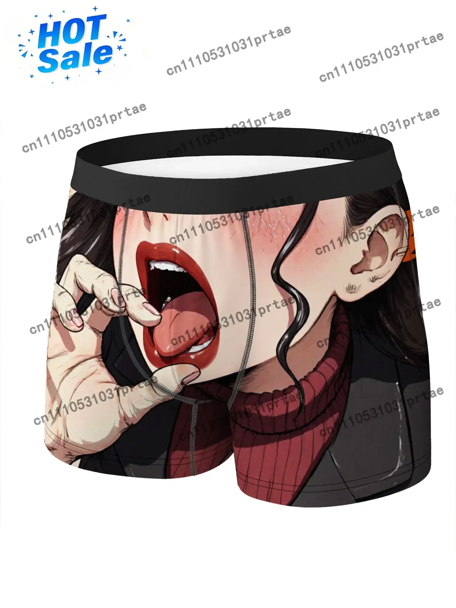 Nail Art - Herren-Boxershorts im Anime-Manga-Stil mit Frauengesicht und