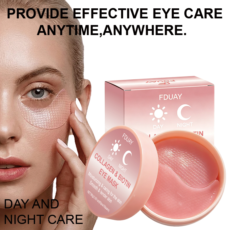 Collagen Under Eye Patches - FDUAY Biotin-Kollagen Dual-Effekt Augenpatches 30 Paare