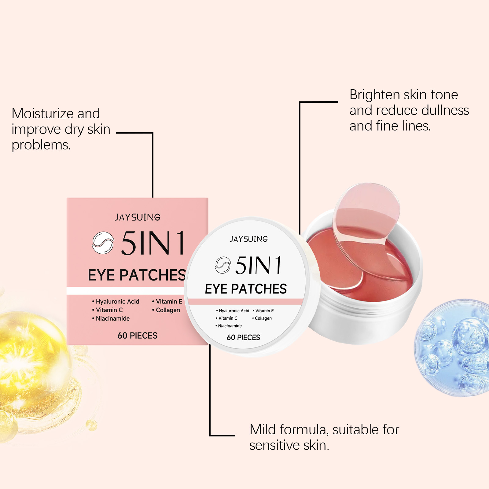 JAYSUING 5-in-1 Augenpatches m – Hyaluronic Acid Facial Serum Bewertung und Preis