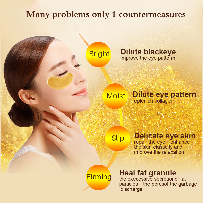 10/20 stücke Goldene Kristall  – Collagen Under Eye Patches Bewertung und Preis