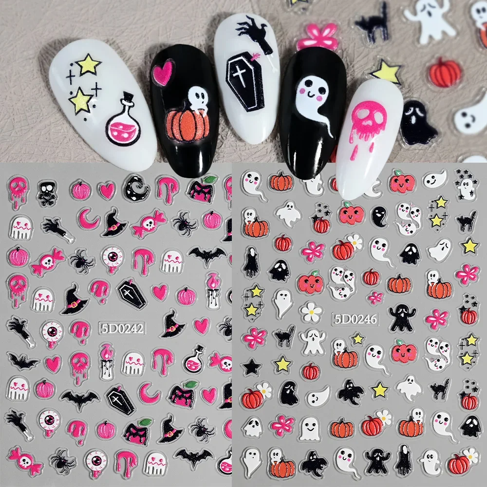 1 Blatt 5D Halloween-Nagelstic – Nail Art Bewertung und Preis