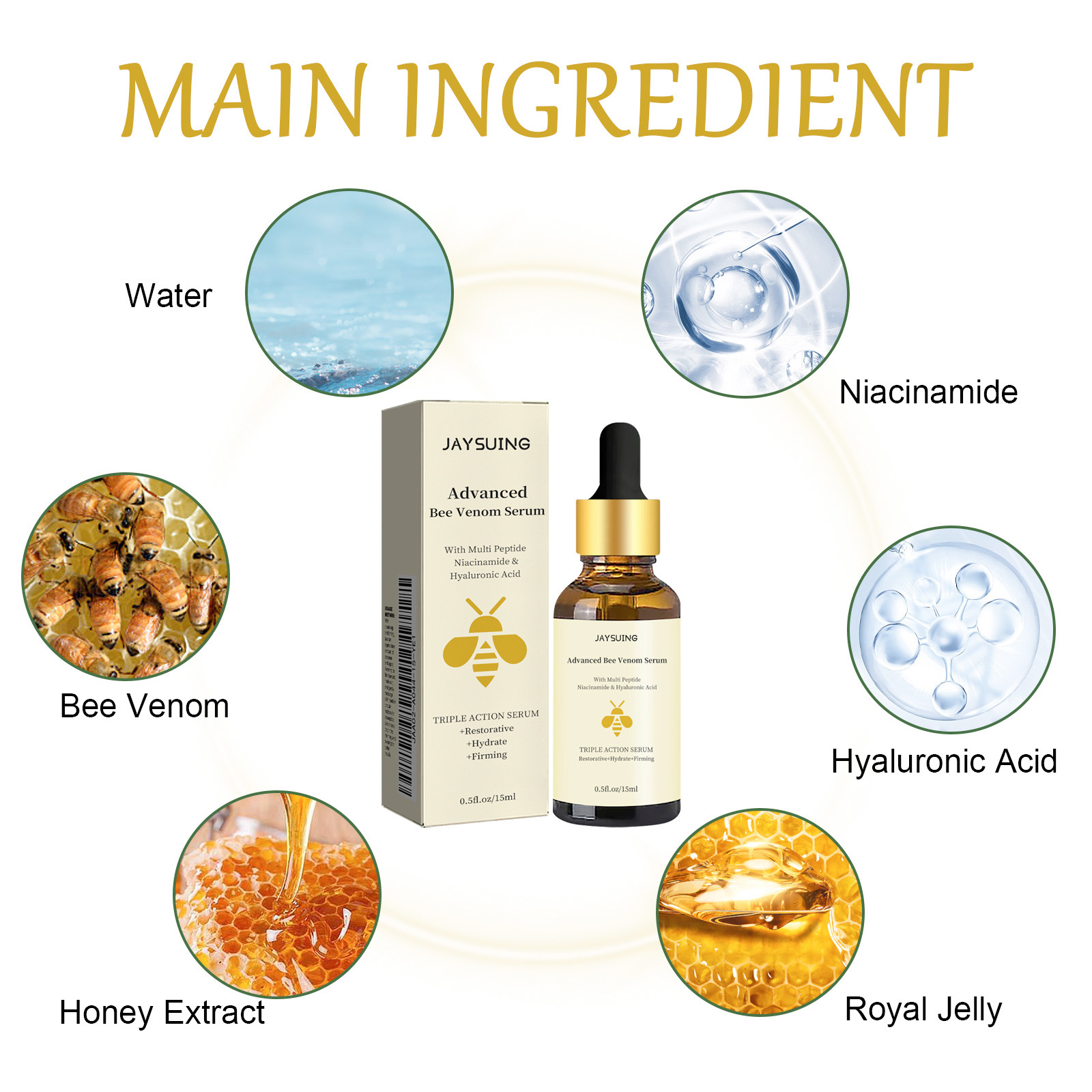 1/2/3 stücke Bee Venom Gesicht – Hyaluronic Acid Facial Serum Bewertung und Preis