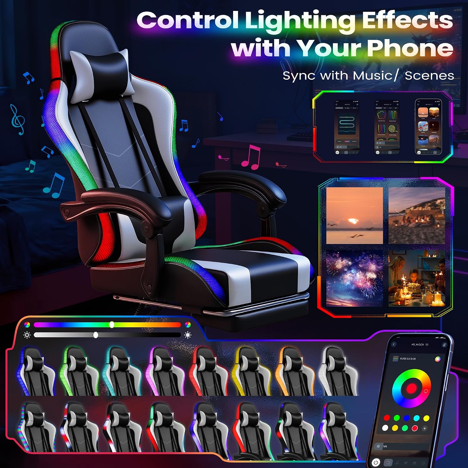 Homall Gaming-Stuhl, ergonomis – Massage Bewertung und Preis
