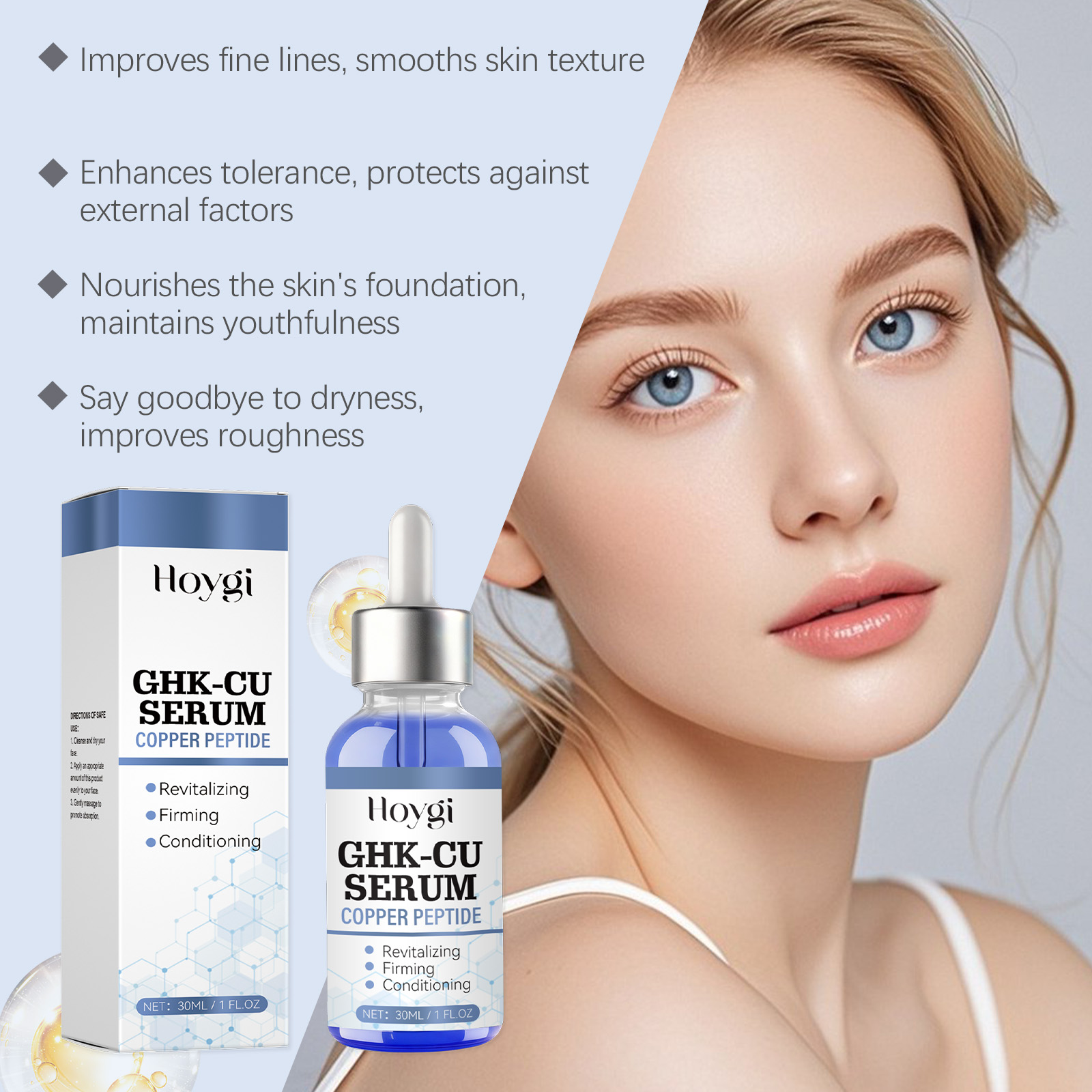 30 ml Kupferpeptid-Serum GHK-C – Hyaluronic Acid Facial Serum Bewertung und Preis